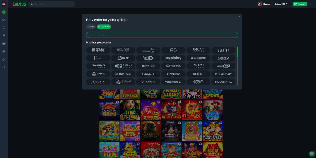 provayder kazino